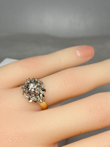 Bague 50 Bague Napoléon III en Or jaune & Diamants 58 Facettes