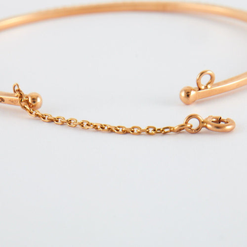 Bracelet Bracelet Jonc or rose diamants 58 Facettes