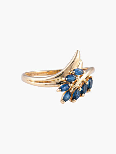Bague 54 Bague palme d'or et saphirs 58 Facettes 2085