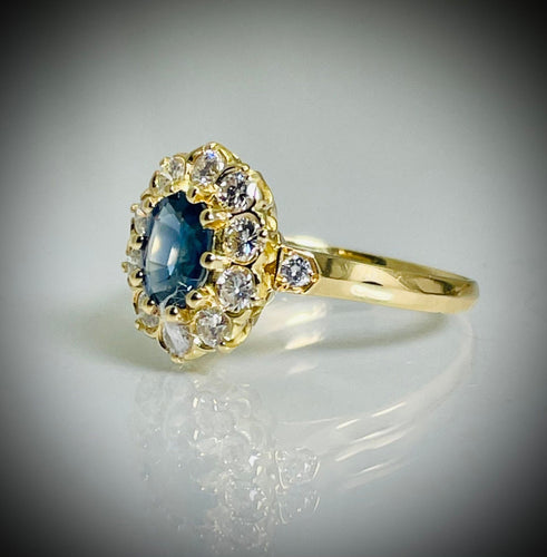 Bague Bague Pompadour Saphir et Diamants 58 Facettes