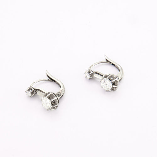 Boucles d'oreilles Dormeuses Diamants 58 Facettes