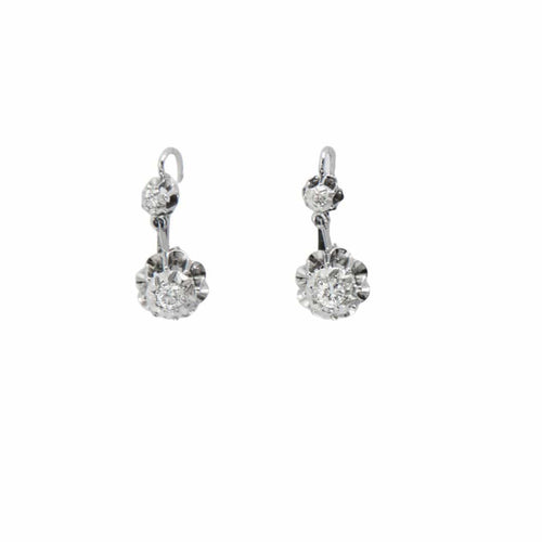 Boucles d'oreilles Dormeuses Diamants 58 Facettes