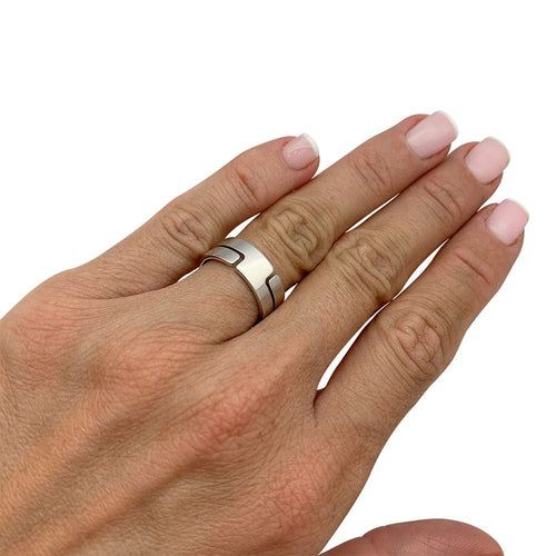 Bague 50 Bague Dinh Van, "Seventies", or blanc. 58 Facettes 31893