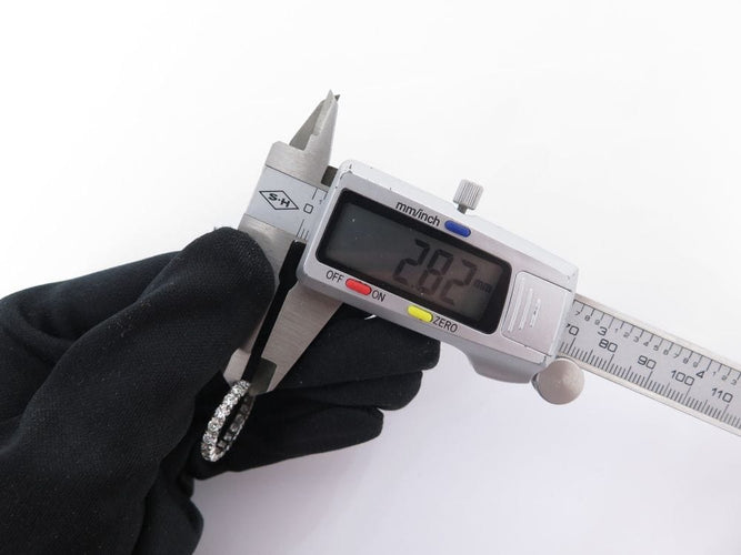 Bague 55 bague alliance t55 en or blanc 18k pavage complet 18 diamants 1.7ct 58 Facettes 252656