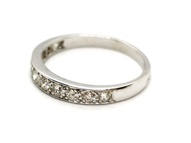 Bague 51 Bague Demie alliance Platine Diamant 58 Facettes 1385194CN