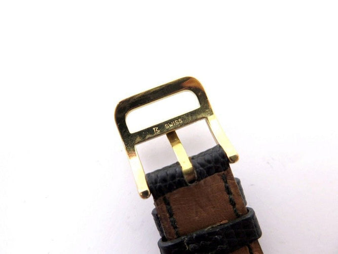 Montre montre HERMES medor 23 mm quartz en plaque or et cuir noir en 58 Facettes 243860