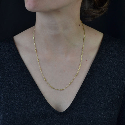 Collier Chaîne or jaune maillons filigranés 58 Facettes 19-458B