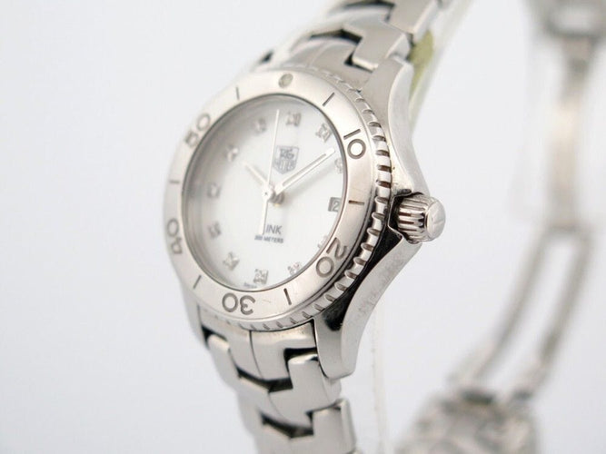 Montre montre TAG HEUER link lady wj1319 acier & diamants 27mm quartz 58 Facettes 250049