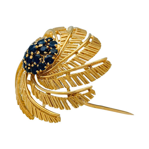 Broche Broche Cartier en or jaune et saphirs. 58 Facettes 31341