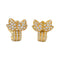 Boucles d'oreilles Boucles d'oreilles Cartier "Feuilles" or jaune et diamants. 58 Facettes 31697