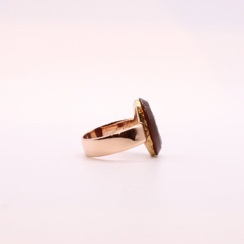 Bague Bague Empire Camée Agate Homme casqué 58 Facettes