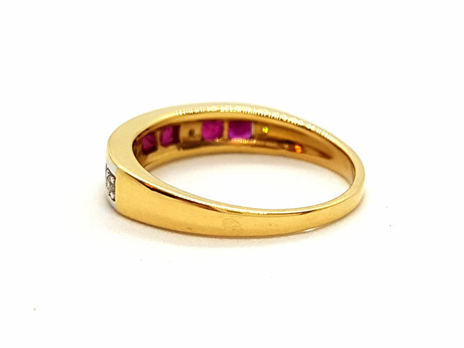 Bague 56 Bague Or jaune Rubis 58 Facettes 06319CD