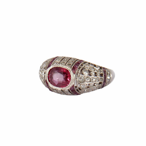Bague BAGUE ART DÉCO RUBIS & DIAMANTS 58 Facettes BO/220122 RIV
