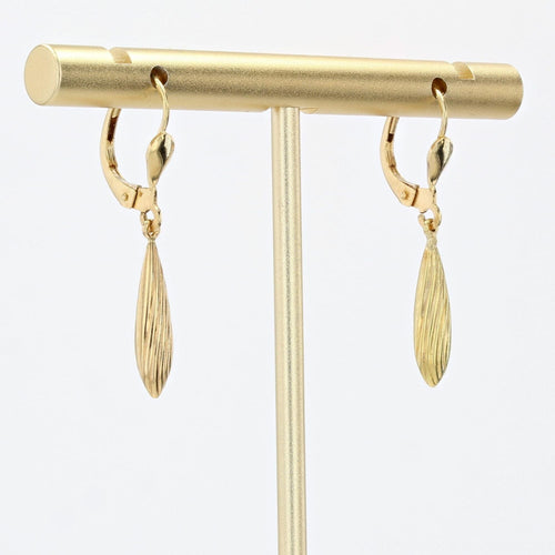 Boucles d'oreilles Boucles d'oreilles gouttes d'or strié 58 Facettes 19-456F