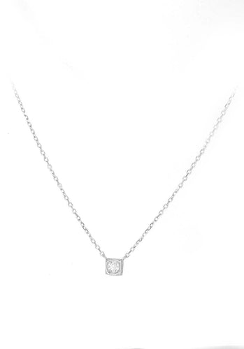 Collier Collier DINH VAN Le Cube Diamant PM en Or Blanc 750/1000 58 Facettes 61970-57746