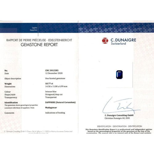 Bague 53 Bague or blanc, saphir et diamants. 58 Facettes 32191