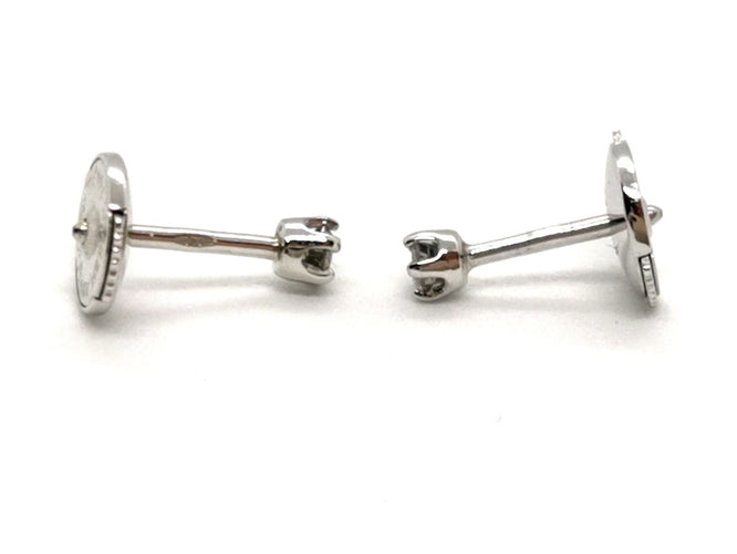 Boucles d'oreilles Boucles d'oreilles Puces Or blanc Diamant 58 Facettes 1597504CD