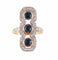 Bague BAGUE STYLE "ART DECO" OR DIAMANTS & SAPHIRS 58 Facettes BO/220088