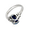 Bague 53 Bague saphir 5,17 carats en or blanc et diamants. 58 Facettes 30694