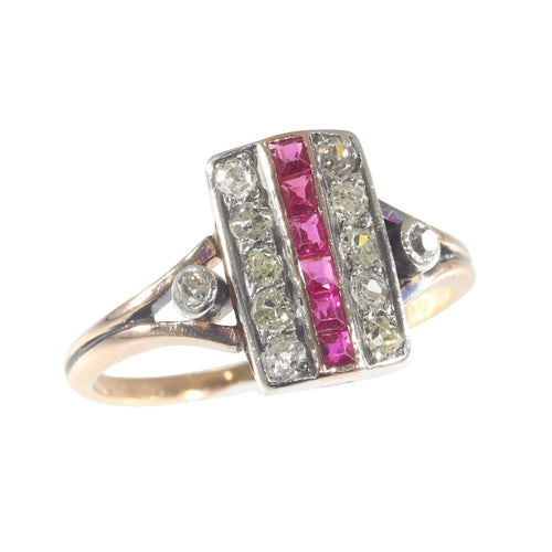 Bague 57 Bague diamant et rubis 58 Facettes 22321-0041
