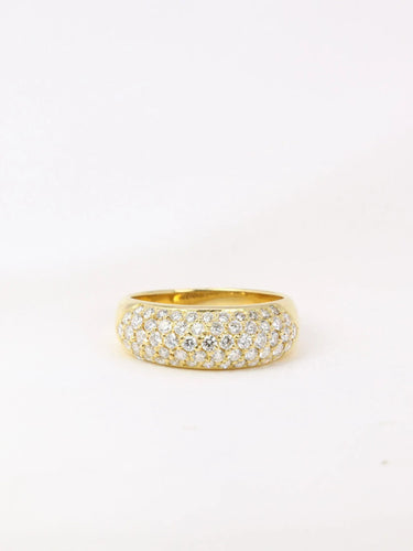Bague Bague jonc vintage pavage diamants 58 Facettes J17
