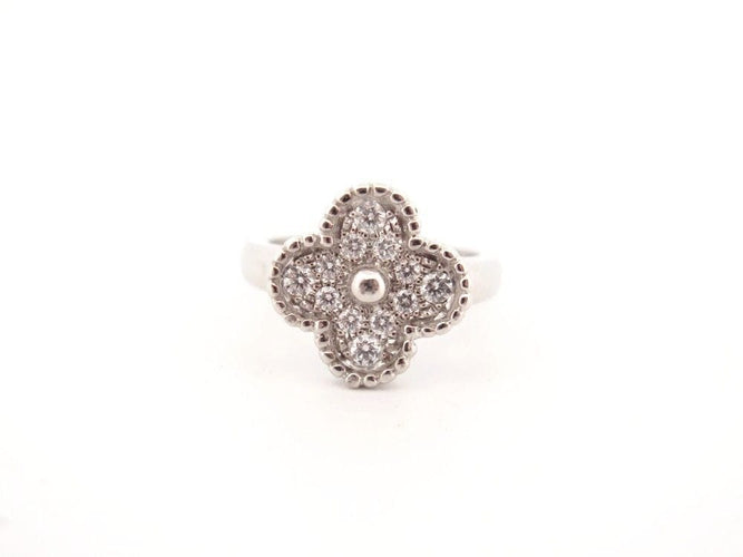 Bague 52 vintage bague VAN CLEEF & ARPELS alhambra or diamants 58 Facettes 258547