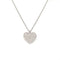 Collier Collier Coeur pavage diamants or blanc 58 Facettes