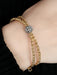 Bracelet Or Jaune BRACELET "FACETTE" DEUX ORS 58 Facettes BO/220036