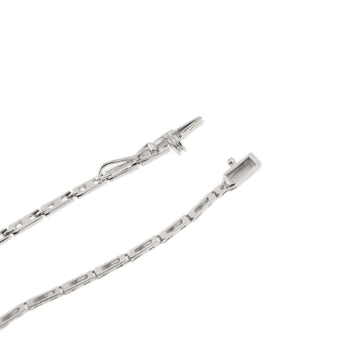 Collier Collier Or blanc Diamants 58 Facettes 32630