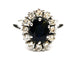 Bague 52 Bague Fleur Or blanc Saphir 58 Facettes 1269764CN