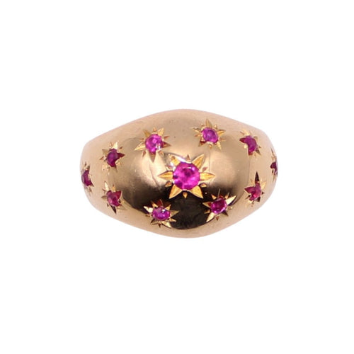 Bague Bague boule constellation or jaune et Rubis 58 Facettes