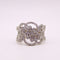 Bague 60 Bague or blanc arabesques diamants 58 Facettes