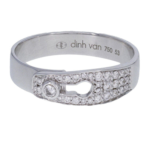 Bague 53 Bague DINH VAN Serrure Pavée 58 Facettes 62893-58988