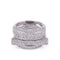 Bague Bague or gris, diamants 58 Facettes 1