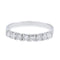 Bague 55.5 Bague Demi alliance Or blanc Diamant 58 Facettes 2090638CN