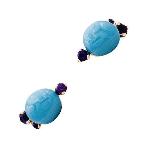 Boucles d'oreilles Boucles d'oreilles Pomellato, "Capri", or rose, céramique, améthystes. 58 Facettes 32765