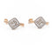 Boucles d'oreilles Boucles d'oreilles Dormeuses Or rose Diamant 58 Facettes 1987598CN