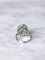 Bague Bague de fiançailles jade entourage diamants sur or blanc 58 Facettes