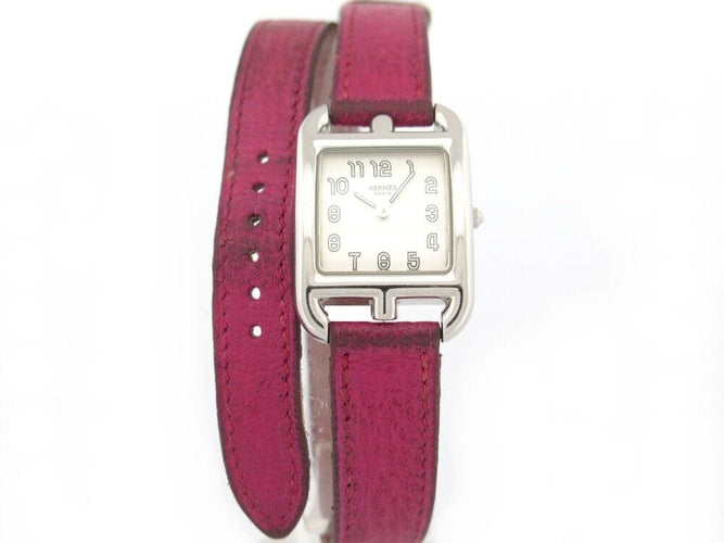 Montre montre HERMES cape cod pm 31mm quartz acier cuir double tour 58 Facettes 255637