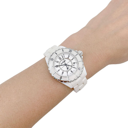 Montre Montre Chanel, "J12", céramique blanche. 58 Facettes 32757