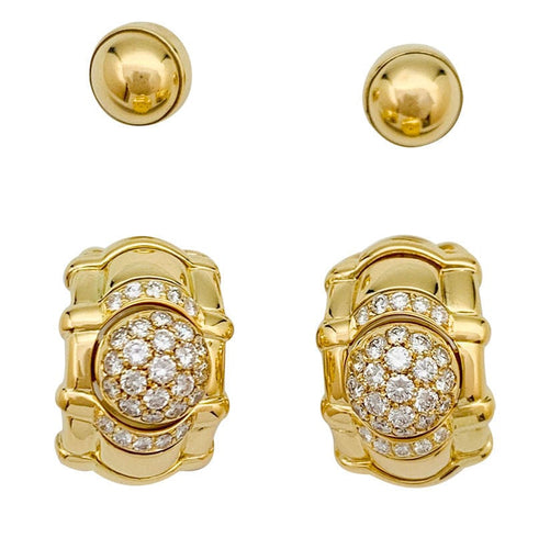 Boucles d'oreilles Boucles d'oreilles Piaget "Tanagra" en or jaune et diamants. 58 Facettes 31196