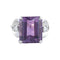 Bague 50 / Améthyste / Or Blanc BAGUE "VICTOIRE" AMETHYSTE & DIAMANTS 58 Facettes BO/220026 STA