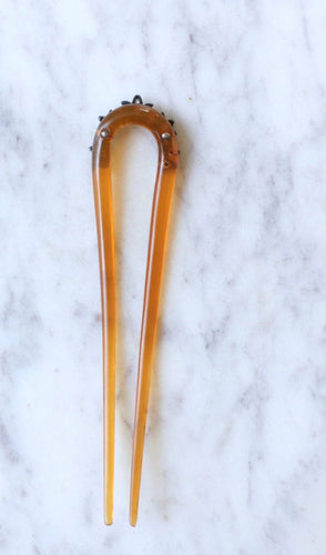 Accessoire Peigne ancien diamants et argent sur corne 58 Facettes