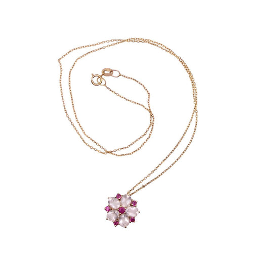 Collier Collier quartz et rubis 58 Facettes