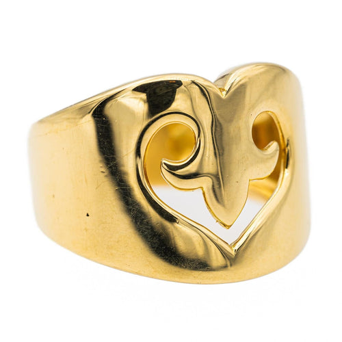 Bague 53 O.J. Perrin Bague Cocktail Coeur légende Or jaune 58 Facettes 2843268CN