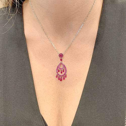 Collier Collier Boucheron, "Cinna Pampilles, or blanc, rubis. 58 Facettes 31597