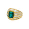 Bague 58 Bague or jaune, émeraude 2.86 carats, diamants baguettes. 58 Facettes 30650