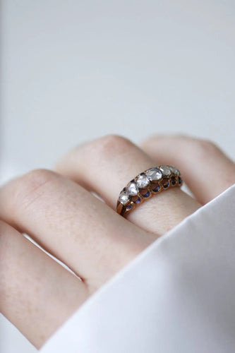 Bague Bague jarretière, diamants taillés rose 58 Facettes