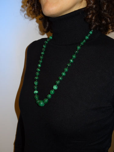 Collier Collier en malachite en chute 58 Facettes