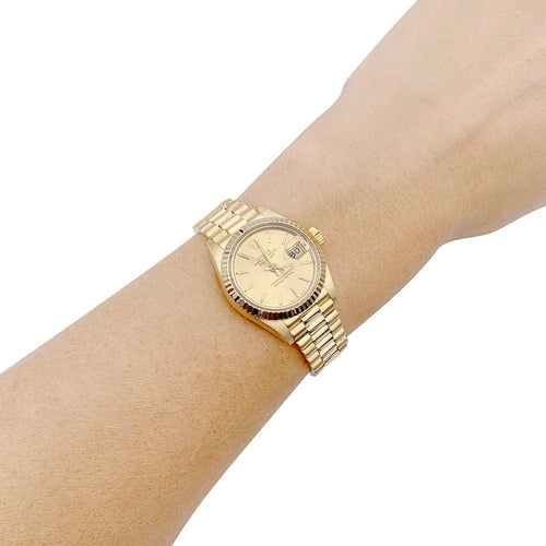 Montre Montre Rolex, "Oyster Perpetual Datejust", or jaune. 58 Facettes 33019